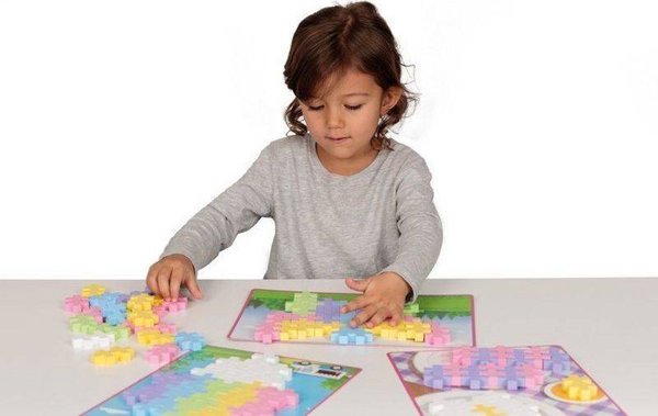 Klocki PlusPlus Big Pastel 60 el. - puzzle obrazkowe