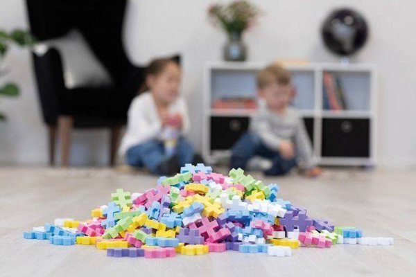 Klocki PlusPlus Big Pastel 60 el. - puzzle obrazkowe