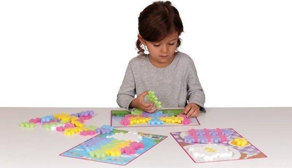 Klocki PlusPlus Big Pastel 60 el. - puzzle obrazkowe