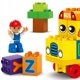 Klocki konstrukcyjne autobus edukacyjny literki 53 elementy