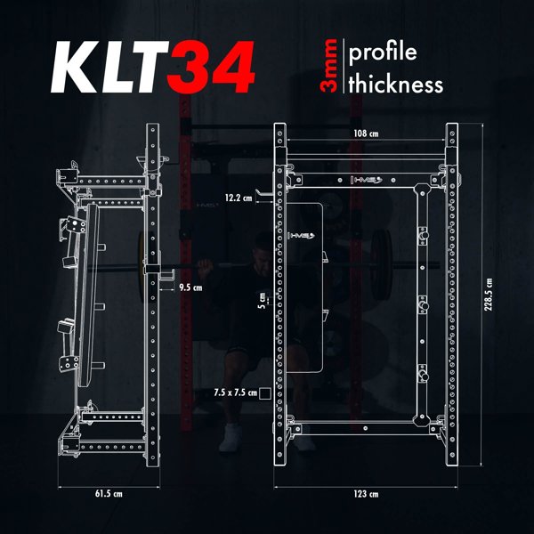 HMS Πολυλειτουργικός Πύργος Προπόνησης KLT34, Αναδιπλούμενος, Κόκκινος