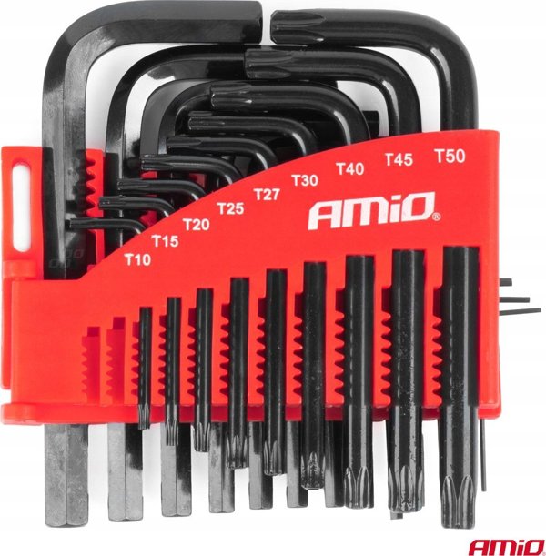 Κλειδιά Allen hex torx crv imbusy σετ μαύρα 22 τεμ. amio-04297