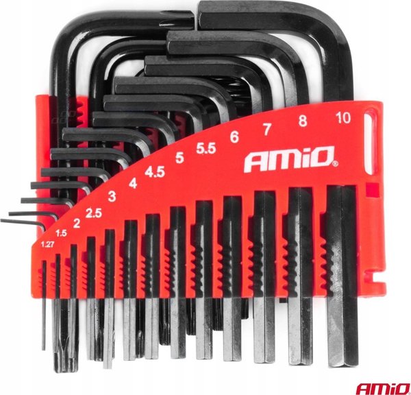 Κλειδιά Allen hex torx crv imbusy σετ μαύρα 22 τεμ. amio-04297