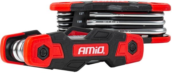 Σετ 8 Αναδιπλούμενων Κλειδιών Torx CrV Amio-04789