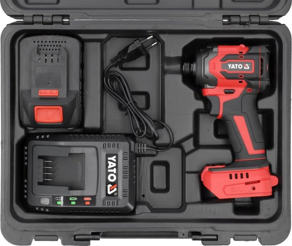Yato Κλειδί κρουστικό μπαταρίας 230Nm 18V + μπαταρία 1x4Ah + φορτιστής