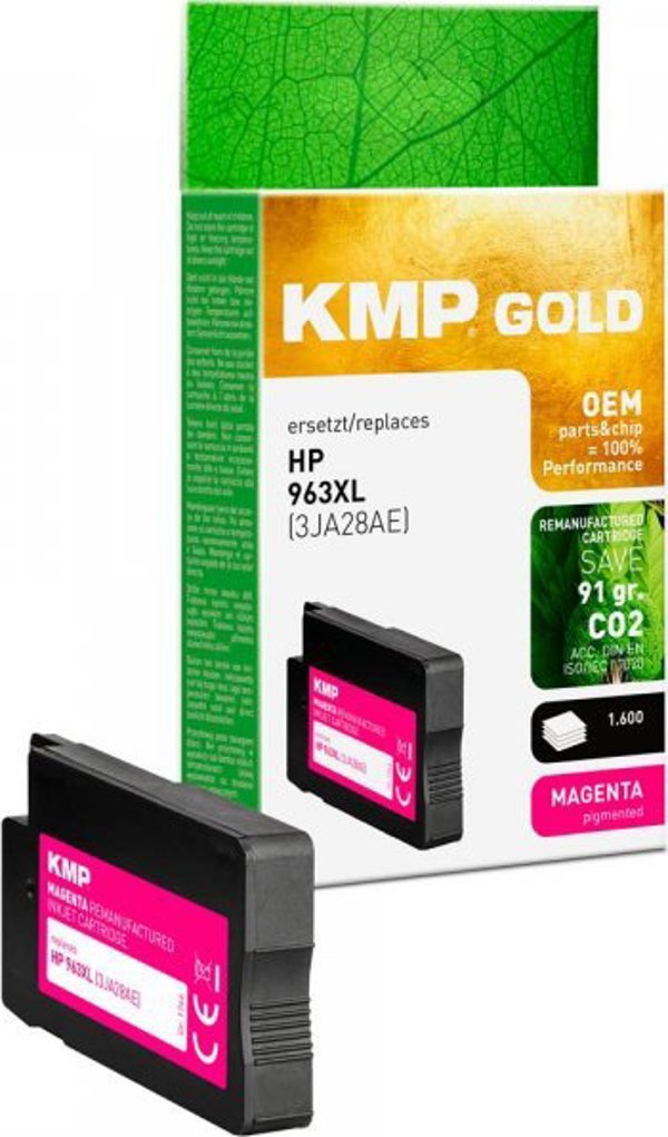 KMP μελανοδοχείο ματζέντα συμβατό με HP 3JA28AE 963 XL