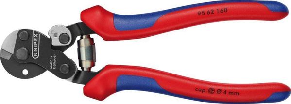 Knipex Ψαλίδι Συρματόσχοινων, 190mm, Για Χαλύβδινα Καλώδια Έως Ø 4mm, Χάλυβας Χρωμίου-Βαναδίου, Πλαϊνή Κοπή