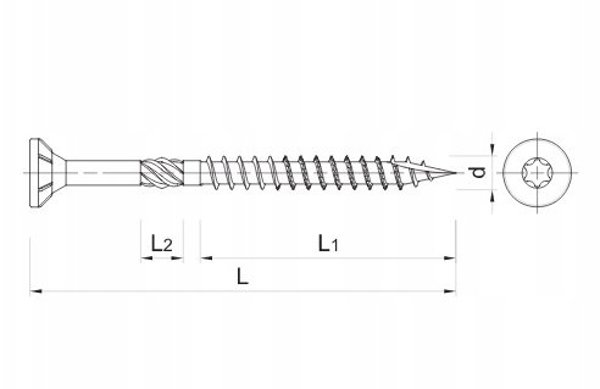 Koelner Rawlplug Βίδα Κατασκευής για Ξύλο 6x120 mm με Κεφαλή Κωνικού Σχήματος και Κίνηση TX