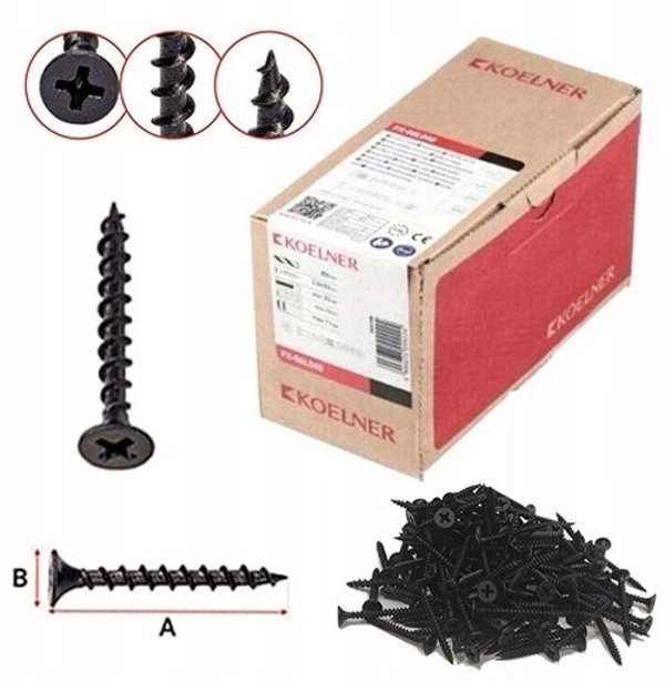 Koelner WKRet FOSFATOWANY DO DREWNA 3,5X45 POJEMNIK - 9oj - B-SL-FT-3545