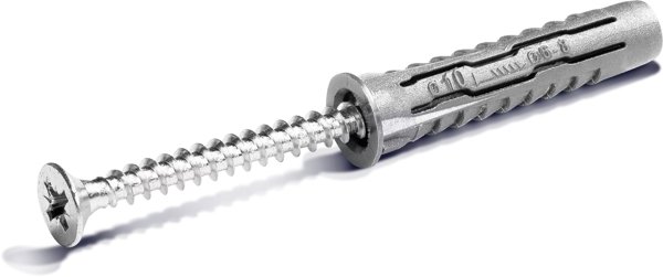 Koelner Rawlplug Βύσμα Universal UNIPLUG 10 x 50mm με βίδα 6,0x60mm, 30 τεμ - 12 πακέτα