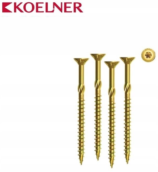 Koelner Rawlplug Βίδα Κατασκευαστική για Ξύλο 6x200mm Κεφαλή Κωνική TX