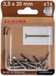Koelner/Rawlplug Ανοξείδωτη βίδα UNI 3,5x30, 16 τεμάχια