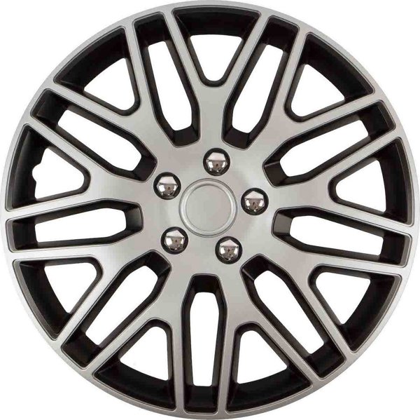 Τάσι Αυτοκινήτου Dakar NC 17" Silver & Black,  με Βίδες Χρωμίου, Υλικό ABS/ τεμάχιο 