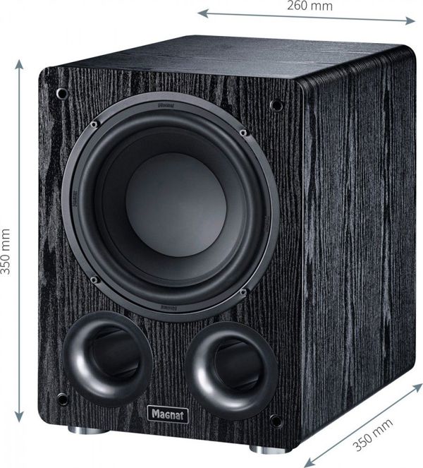 Magnat Alpha RS 8 Ενεργό Subwoofer 80W RMS / 160W Max, Woofer 200mm, Μαύρο