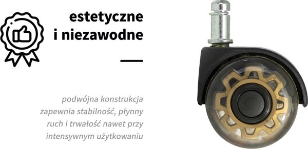 Activeshop Ρόδα Για Σκαμπό Roll Speed Duo, Σετ 5 Τεμαχίων, Με Πίεση