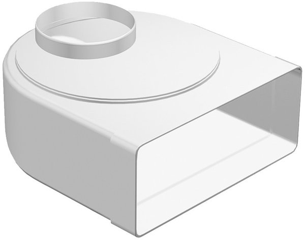 Kolano mimosrodowe kanalu plaskiego okraglego 220x90 fi 150mm KP90-92
