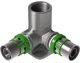 Comap Διπλή Πρεσαριστή Γωνία Τοίχου GW MultiSkin 16x1/2x16mm, Ορειχάλκινη/Γαλβανισμένη, H=53mm, 7471DGW161216