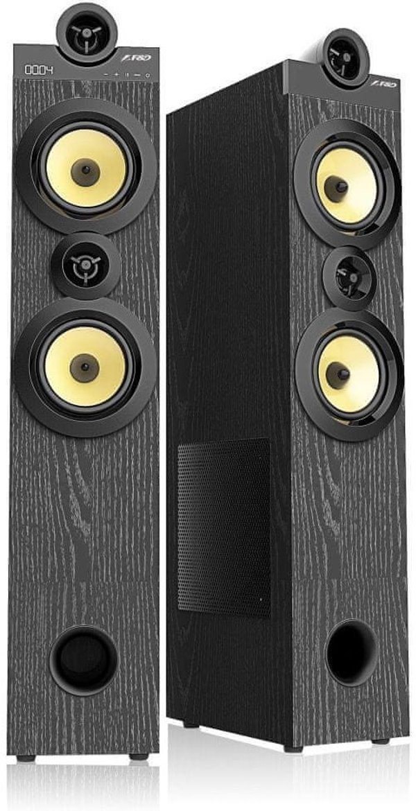 Fenda T-70X Ηχείο Δαπέδου 2.0 160W RMS με Bluetooth 5.0, HDMI (ARC), Καραόκε & Μικρόφωνο, Ξύλινο