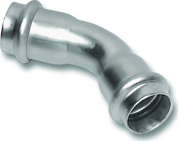 Γωνία SANHA Nirosan από Ανοξείδωτο Ατσάλι 45° d42mm