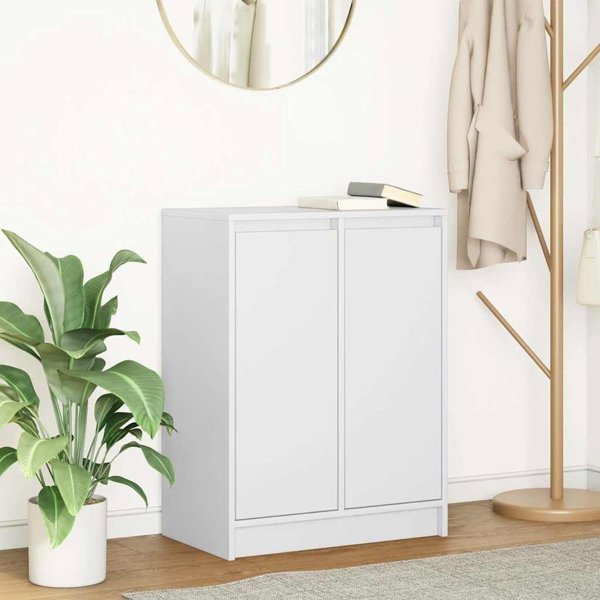 vidaXL Λευκή Συρταριέρα 57x34x76 cm από Κολλητό Ξύλο