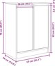 vidaXL Λευκή Συρταριέρα 57x34x76 cm από Κολλητό Ξύλο