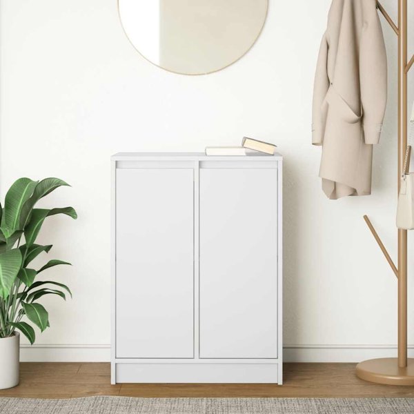 vidaXL Λευκή Συρταριέρα 57x34x76 cm από Κολλητό Ξύλο
