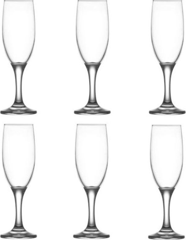 Σετ Ποτήρια Σαμπάνιας LAV Misket 190ml, 6 Τεμάχια, Γυάλινα
