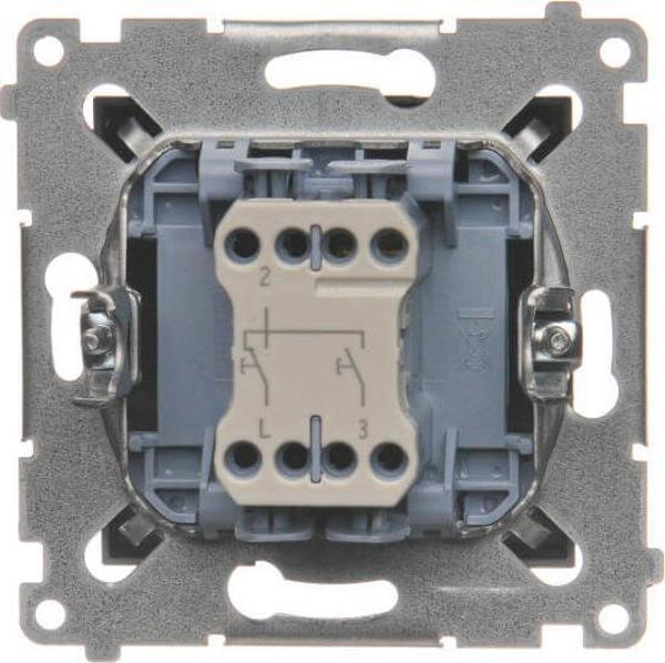 Kontakt-Simon Διακόπτης για Περσίδες Simon 54 DZP1.01/49, 10A, 250V, Μαύρο Χρώμα
