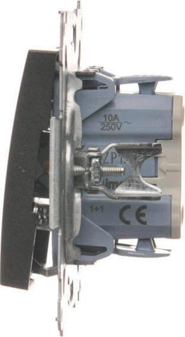 Kontakt-Simon Διακόπτης για Περσίδες Simon 54 DZP1.01/49, 10A, 250V, Μαύρο Χρώμα