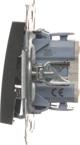 Kontakt-Simon Διακόπτης για Περσίδες Simon 54 DZP1.01/49, 10A, 250V, Μαύρο Χρώμα