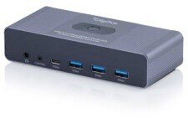 Digitus KVM Switch 2x2 HDMI 4K 60Hz, 3x USB 3.0 & 1x USB-C, Core Line