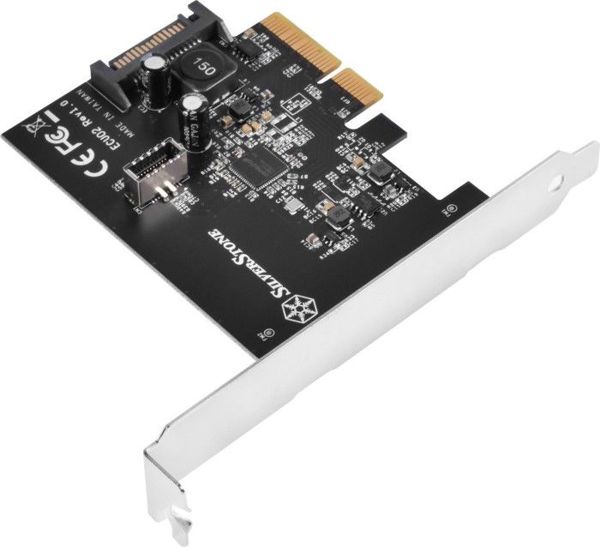 SilverStone Κάρτα Επέκτασης USB 3.2 Gen 2, PCIe Gen 3.0 x2, με Εσωτερική Υποδοχή 20-pin Key-A