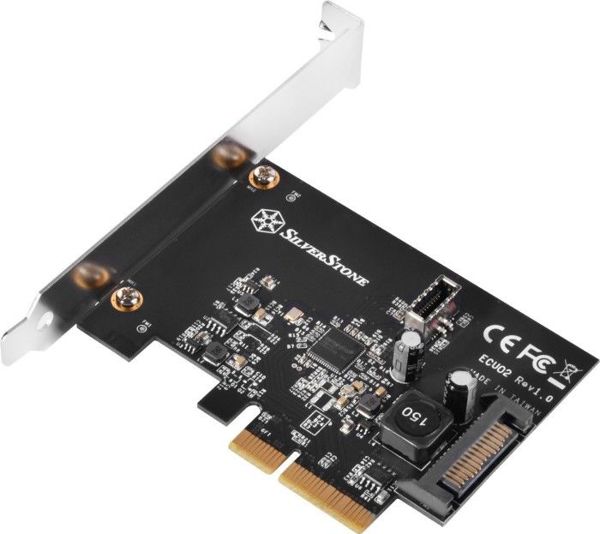 SilverStone Κάρτα Επέκτασης USB 3.2 Gen 2, PCIe Gen 3.0 x2, με Εσωτερική Υποδοχή 20-pin Key-A