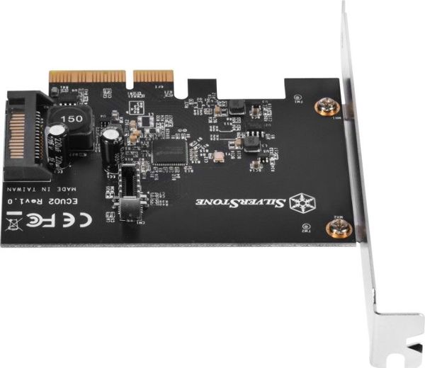 SilverStone Κάρτα Επέκτασης USB 3.2 Gen 2, PCIe Gen 3.0 x2, με Εσωτερική Υποδοχή 20-pin Key-A