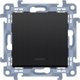 Kontakt-Simon 10 Διακόπτης Σκάλας/Μονοπολικός CW6L.01/X/49, Μαύρο Ματ, με Φωτισμό LED, 10AX 250V~