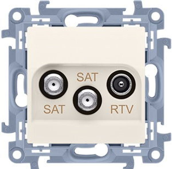 Kontakt-Simon 10 διπλή πρίζα κεραίας SAT-SAT-RTV κρεμ