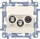 Kontakt-Simon 10 διπλή πρίζα κεραίας SAT-SAT-RTV κρεμ