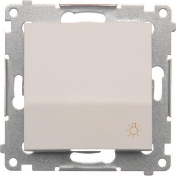 Kontakt-Simon 54 Κουμπί Φωτισμού 16AX 250V IP20/IP44 Λευκό DS1A.01/11