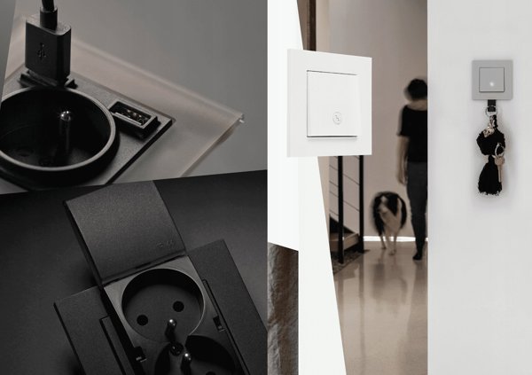Kontakt-Simon Διακόπτης σκάλας Kontakt-Simon 55 TW6.01/X/111 χωρίς εικονογράφημα, μονάδα 10 AX, 250V~, γρήγορες συνδέσεις, ματ λευκό