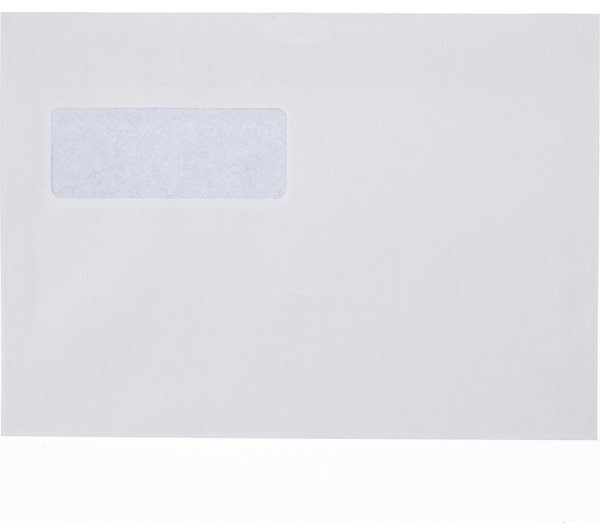 Konvolut mailman m5, selvklæbende, rude til venstre, 90 g, pakke a 500 stk.