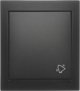 Kontakt-Simon Aquaclick Μπουτόν Κουδουνιού 10AX 250V, Αδιάβροχο IP44, Μαύρο Ματ (ACD1/49)