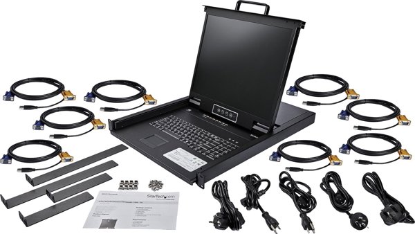 StarTech RKCONS1908K Κονσόλα KVM Rackmount 19", 8 Θυρών, USB & VGA, 1280x1024