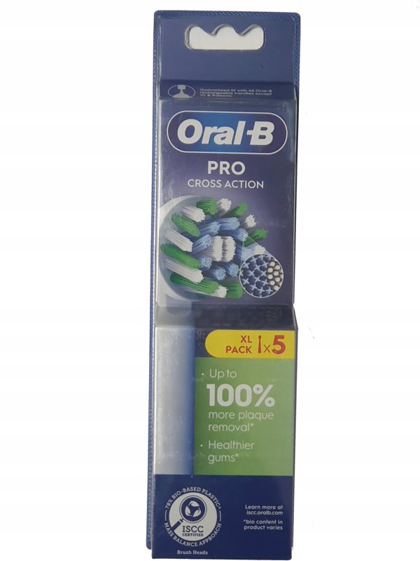 Oral-B Pro Cross Action Ανταλλακτικές Κεφαλές Οδοντόβουρτσας, White, 5 Τεμάχια