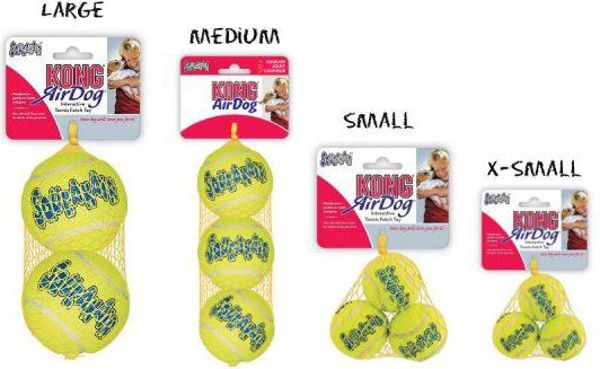 KONG AirDog Μπάλες Τένις για Σκύλους, X-Small, 4cm, Σετ 3 Τεμαχίων