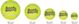 KONG AirDog Μπάλες Τένις για Σκύλους, X-Small, 4cm, Σετ 3 Τεμαχίων