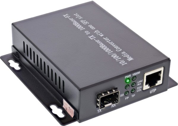 InLine Μετατροπέας Δικτύου Οπτικών Ινών 10/100/1000Mb/s TP σε SFP FO (LC Duplex), SM, 20km