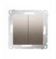 Διπολικός Διακόπτης Kontakt-Simon 54 DW22A.01/44, 16AX, 250V~, με Βιδωτούς Ακροδέκτες, Ματ Χρυσό