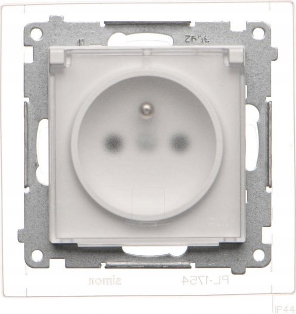 Kontakt-Simon Υποδοχη ρευματοληπτη 55 TGZ1BCZ.01/111A για IP44 με στεγανοποιητικο 16 A 250V~ γρηγορες συνδεσεις λευκο ματ/διαφανο