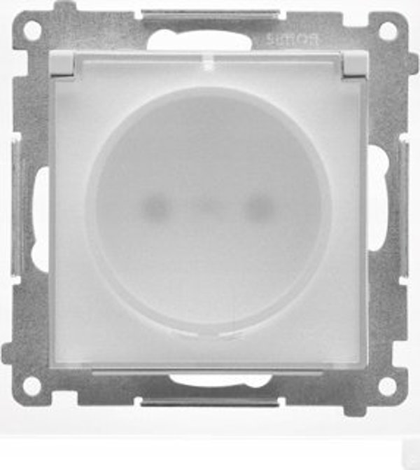 Kontakt-Simon Υποδοχη ρευματοληπτη 55 TGZ1BCZ.01/111A για IP44 με στεγανοποιητικο 16 A 250V~ γρηγορες συνδεσεις λευκο ματ/διαφανο