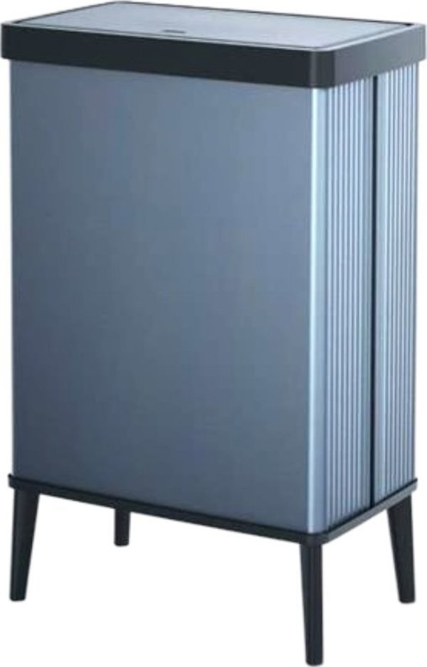 Curver Κάδος Απορριμμάτων Verto High, 54L, με Άνοιγμα Αφής, Pearl Blue (Μπλε-Ασημί)